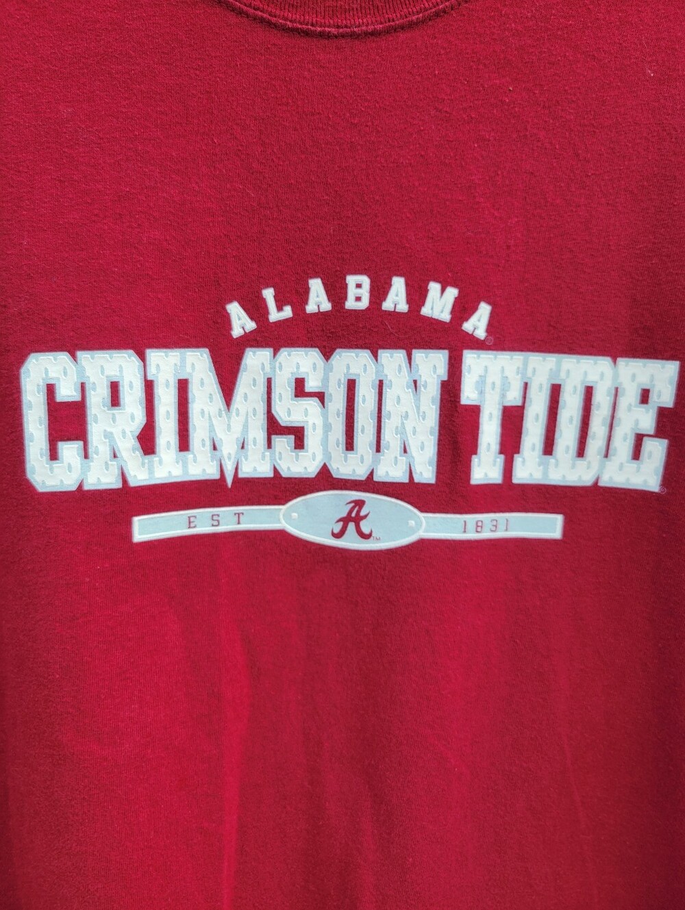 Men's 2X Short Sleeve Tee - Red University Of Alabama Crimson Tide